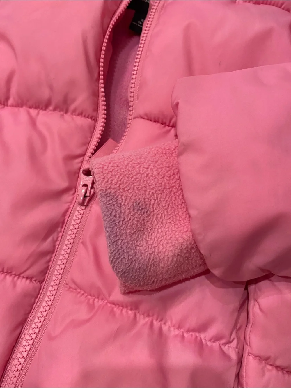 Kids 4/5 Swisstech Hooded Pink Puffer Jacket - Lightweight Warm Insulation